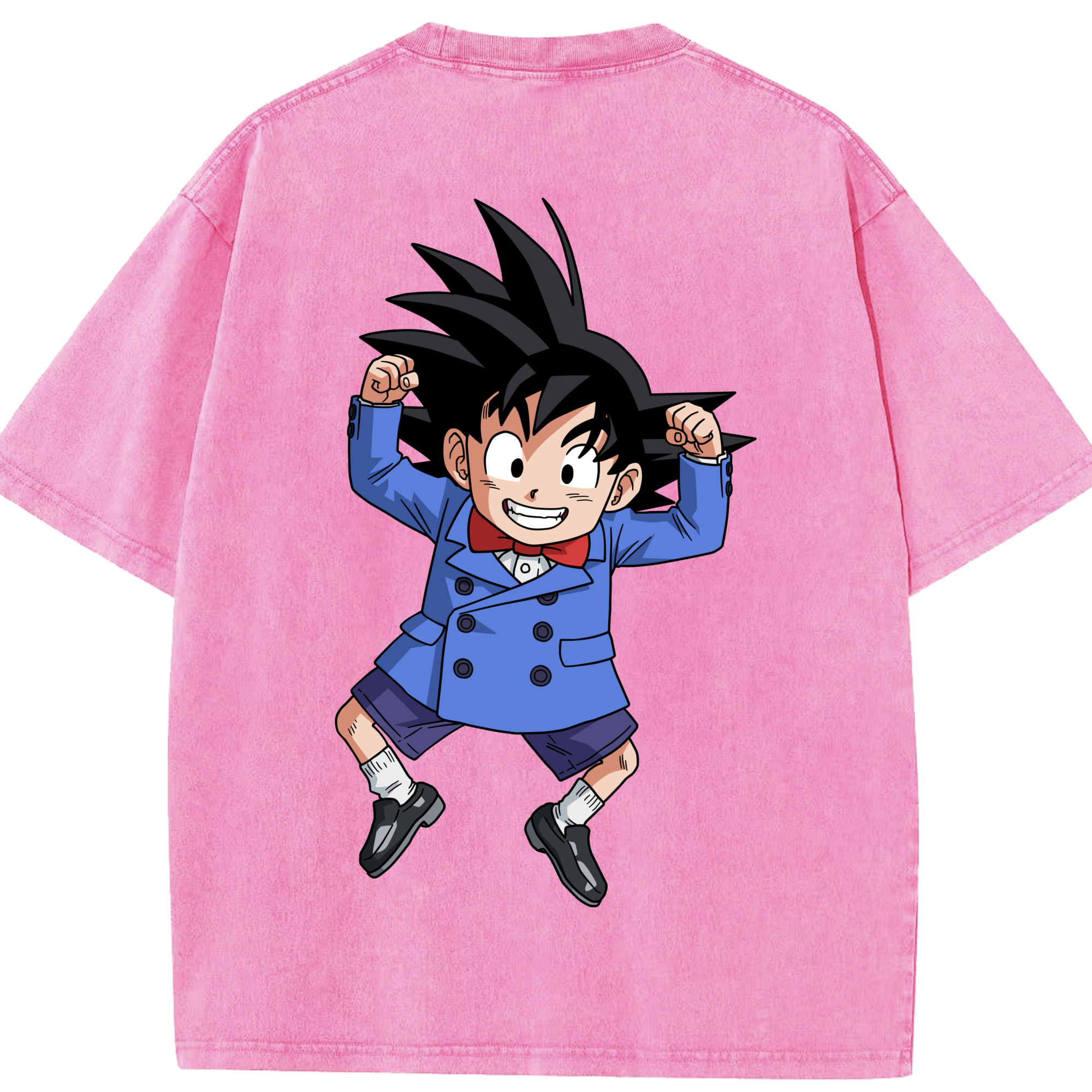 （画像用） ドラゴンボール 孫悟空（そん ごくう）Son Goku カカロット DRAGON BALL Kakarotto 綿100% ヴィンテージ風 半袖Tシャツ（背面プリント）
